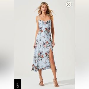 ASTR the Label Gaia Satin Floral Dress